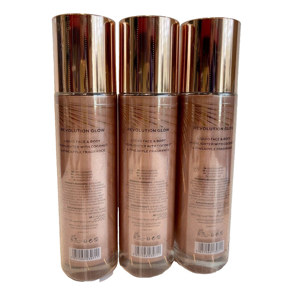 Makeup Revolution Molten Body Glow ROSE GOLD Face Body Liquid Illuminator🍍🥥~ 3 - Picture 2 of 7